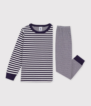 Children's Long-Sleeved Stripy Tube Knit Pyjamas