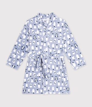 Girls' Snowman Printed Fleece Dressing Gown