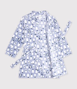 Girls' Snowman Printed Fleece Dressing Gown