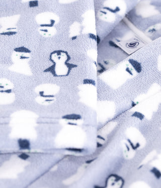 Girls' Snowman Printed Fleece Dressing Gown