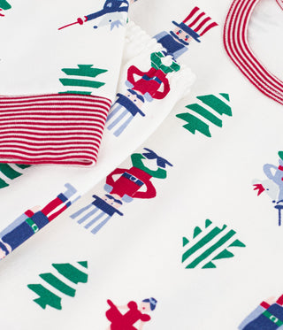 Children's Long-Sleeved Christmas Print Fleece Pyjamas