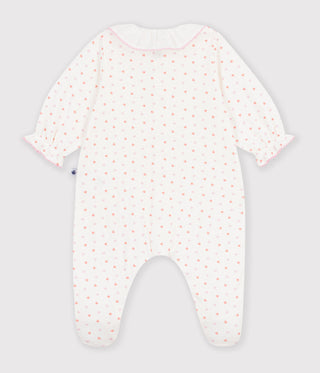 Babies' Heart Print Tube Knit Pyjama Suit