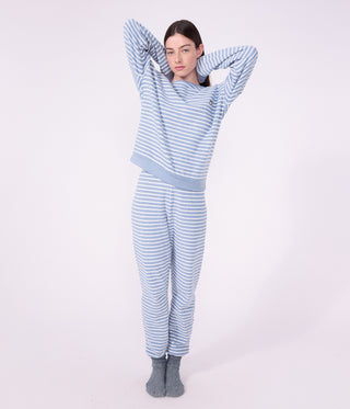 Women's Stripy Cotton Terry Pyjamas