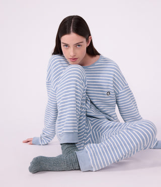 Women's Stripy Cotton Terry Pyjamas