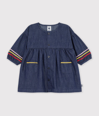 Babies' Long-Sleeved Denim Dress