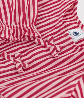 Babies' Long-Sleeved Stripy Cotton Blouse