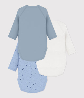 Babies' Long-Sleeved Printed Cotton Wrapover Bodysuits - 5-Pack