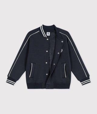 Children's Varsity-Style Jacket in Plain Cotton