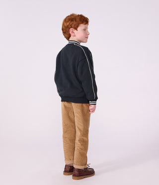 Children's Varsity-Style Jacket in Plain Cotton