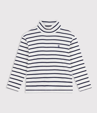 Children's Stripy Cotton Rollneck Top