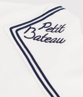 Girls' Long-Sleeved Plain Cotton Blouse with a Collar
