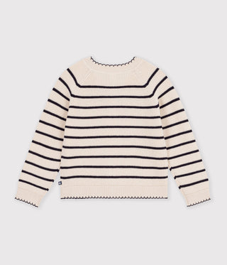 Children's Stripy Wool and Cotton Cardigan