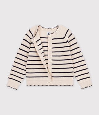 Children's Stripy Wool and Cotton Cardigan