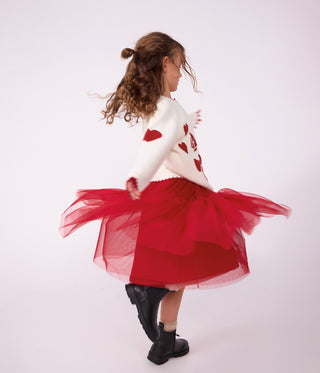 Girls' Long Skirt in Plain Tulle