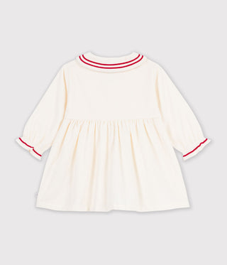Babies' Long-Sleeved Plain Corduroy Dress