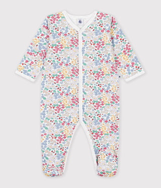 Babies' Flower-Print Tube Knit Pyjama Suit
