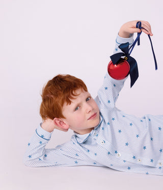 Children's Buttoned Star Printed Cotton Pyjamas