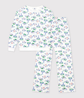 Women's Paris Print Cotton Pyjamas