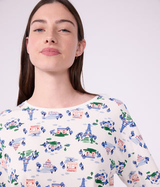Women's Paris Print Cotton Pyjamas