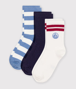 Children's Stripy Cotton Socks - 3-Pack