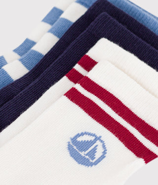 Children's Stripy Cotton Socks - 3-Pack