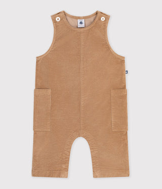Babies' Plain Long Corduroy Jumpsuit