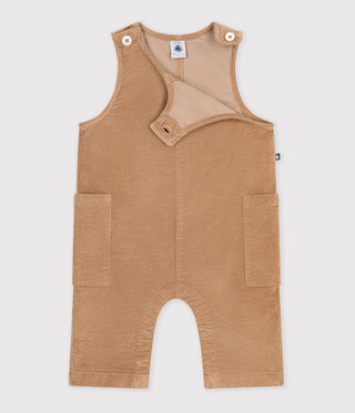 Babies' Plain Long Corduroy Jumpsuit