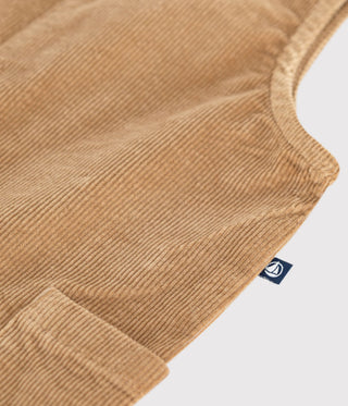 Babies' Plain Long Corduroy Jumpsuit