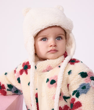 Babies' Padded Coat in Floral Print Sherpa
