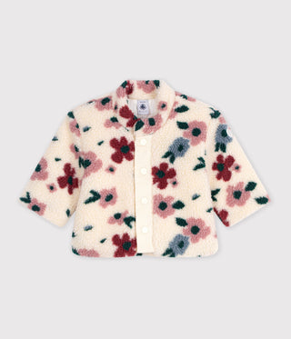 Babies' Padded Coat in Floral Print Sherpa
