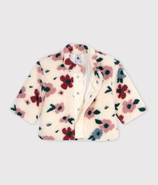 Babies' Padded Coat in Floral Print Sherpa