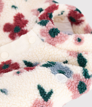 Babies' Padded Coat in Floral Print Sherpa