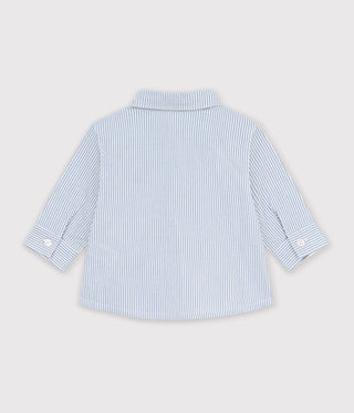 Babies' Long-Sleeved Stripy Cotton Shirt