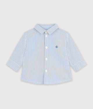 Babies' Long-Sleeved Stripy Cotton Shirt