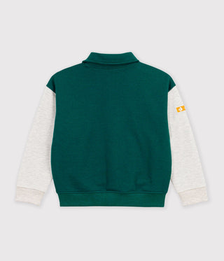 Children's Varsity-Style Jacket in Colourblock Cotton