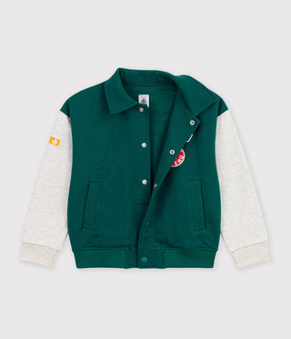Children's Varsity-Style Jacket in Colourblock Cotton
