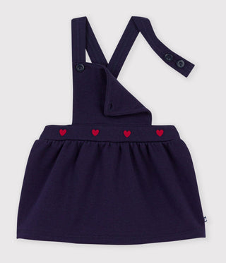 Babies' Sleeveless Cotton Dress Embroidered with Hearts