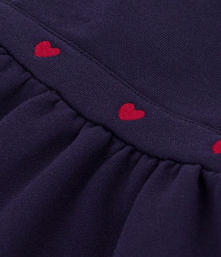 Babies' Sleeveless Cotton Dress Embroidered with Hearts