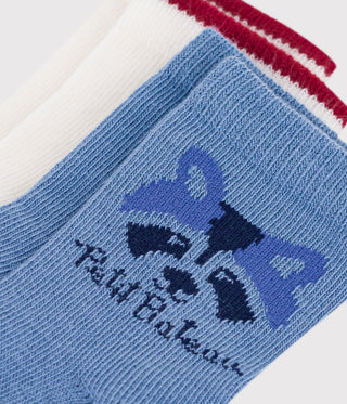Babies' Socks in Plain Cotton with an Animal Print - 2-Pack