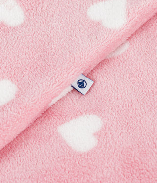 Babies' Onesie in Heart-Print Fleece