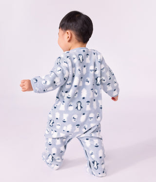 Babies' Fleece Onesie with a Snowman Print