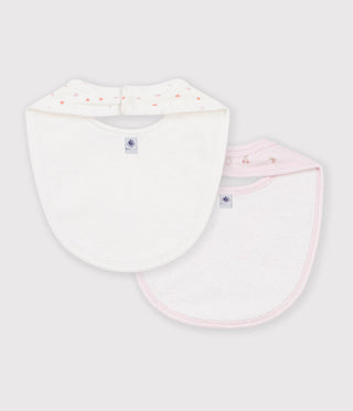 Babies' Flower Print Cotton Bibs - 2-Pack