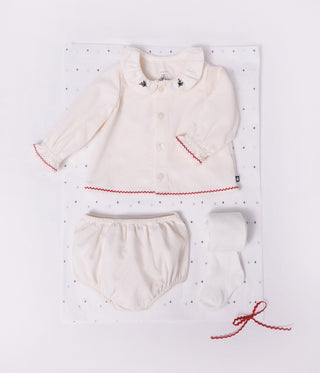 Babies' Gift Set with a Blouse, Bloomers and Tights