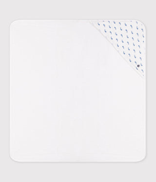 Babies' Whale Print Square Cotton Bath Wrap
