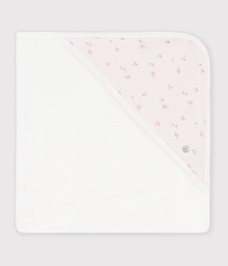 Babies' Flower Print Square Cotton Bath Wrap