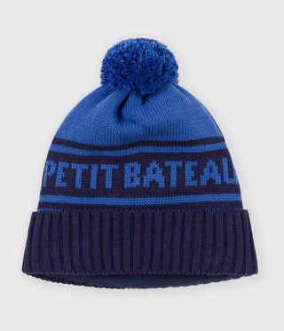 Children's Jacquard Knitted Beanie Hat Lined in Polar Fleece