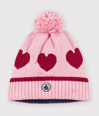 Children's Jacquard Knitted Beanie Hat Lined in Polar Fleece