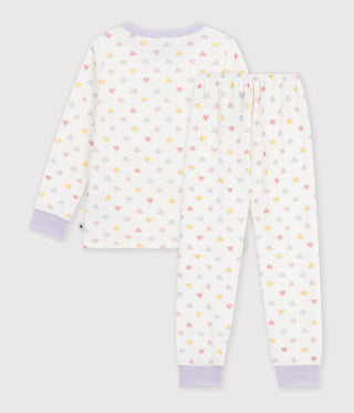 Girls' Velour Pyjamas with Hearts