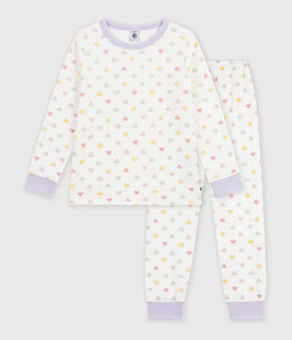 Girls' Velour Pyjamas with Hearts