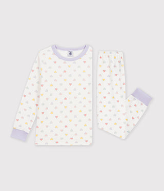 Girls' Velour Pyjamas with Hearts